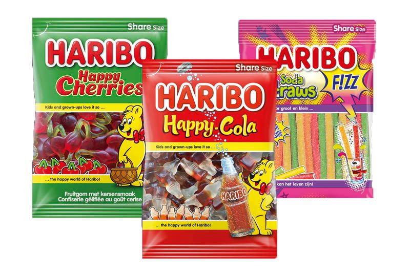 Haribo of Maoam naar keuze uitgezonderd chamallows