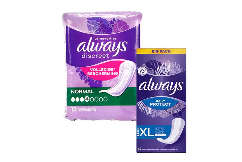 Always premium pads platinum, inlegkruisjes of discreet naar keuze