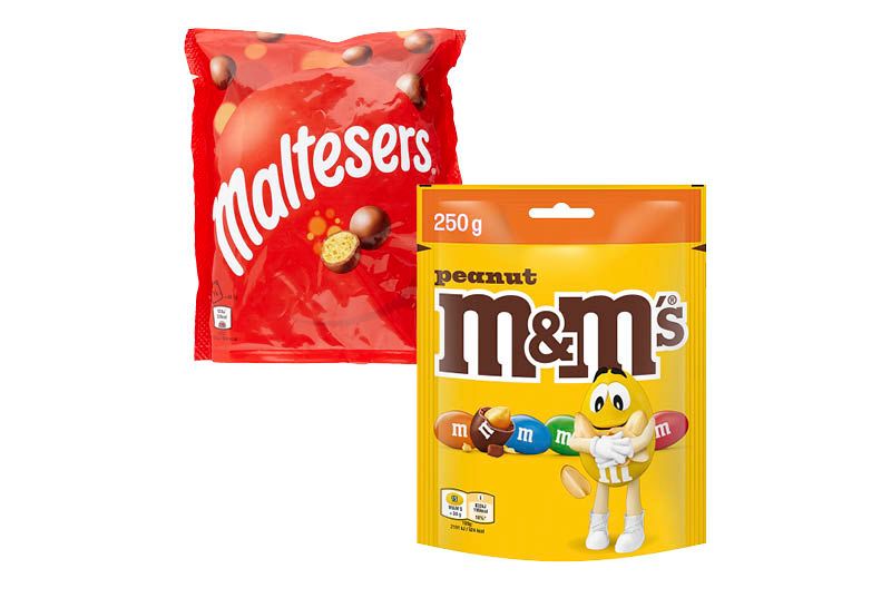 M&m's of Maltesers pouches naar keuze