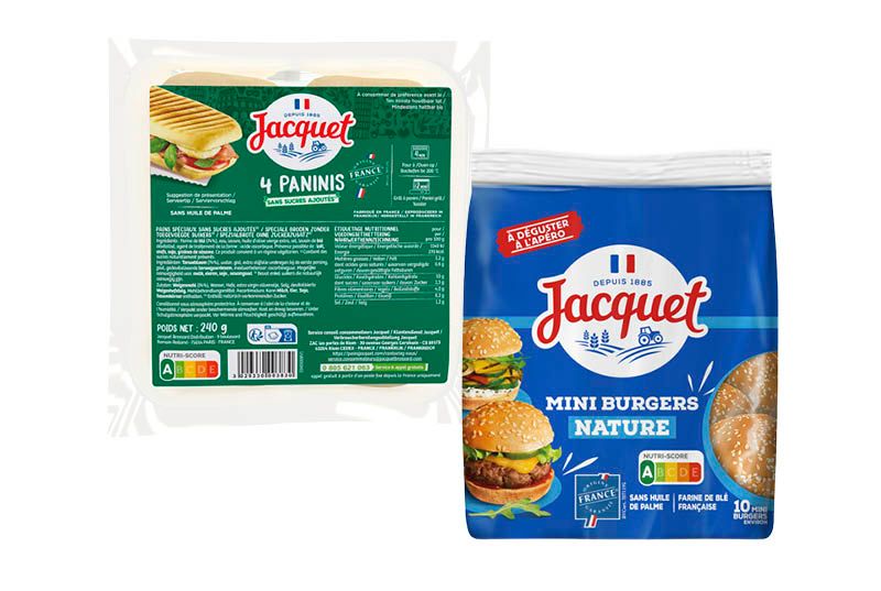 Jacquet mini burgers natuur 10 stuks 210 g of paninis 4 stuks 240 g