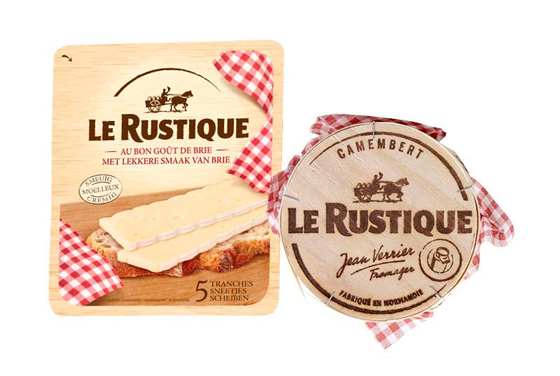 Le Rustique brie 5 sneden 125 g of camembert 250 g