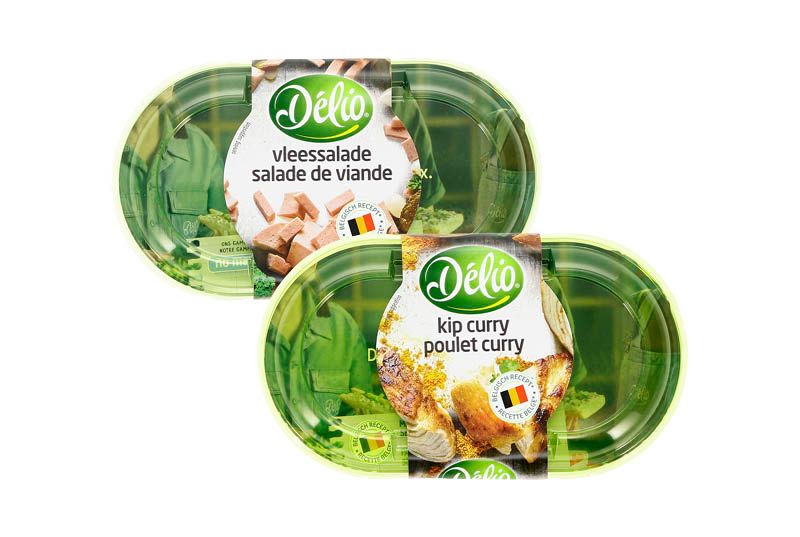 Délio tonijnsalade 180 g of vleessalade, krabsalade of kip curry 200 g