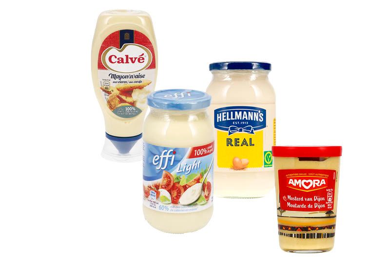 Hellmann's, Calvé of Effi mayonaise of Amora mosterd naar keuze